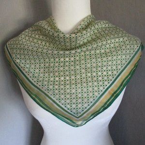 Green dot vintage scarf